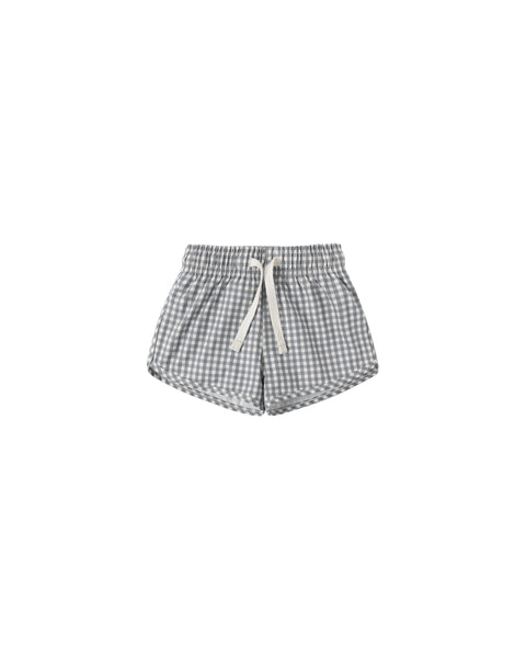 Quincy Mae Ocean Gingham Boys Swim Shorts