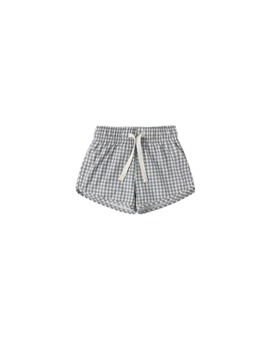 Quincy Mae Ocean Gingham Boys Swim Shorts