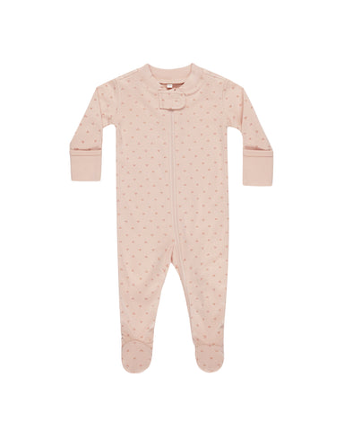 Quincy Mae Melon Dotty Zip Sleeper Footie