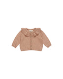 Quincy Mae Rose Ruffle Collar Cardigan + Bloomer Set