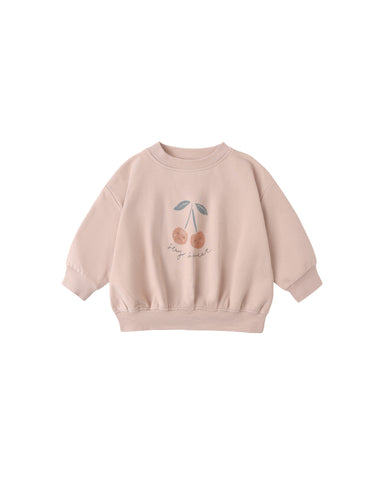 Quincy Mae Blush Cherry Relaxed Sweatshirt