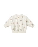 Quincy Mae Natural Brown Bear Sweat Set