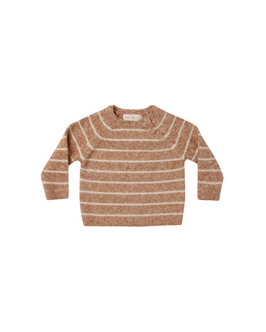 Quincy Mae Cinnamon Stripe Ace Knit Sweater & Pant Set