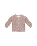 Quincy Mae Mauve Scalloped Cardigan + Bloomer Set