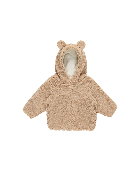 Quincy Mae Beige Bear Jacket