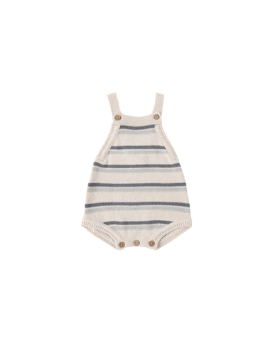 Quincy Mae Natural Ocean Stripe Tatum Romper