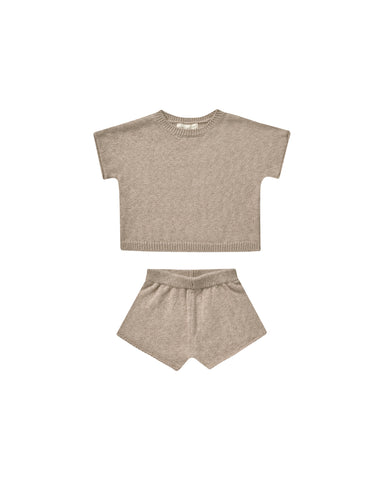 Quincy Mae Heathered Oat Relaxed Summer Knit Set