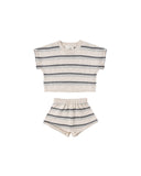 Quincy Mae Natural Ocean Stripe Relaxed Summer Knit Set