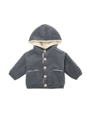 Quincy Mae Midnight Corduroy Hooded Jacket