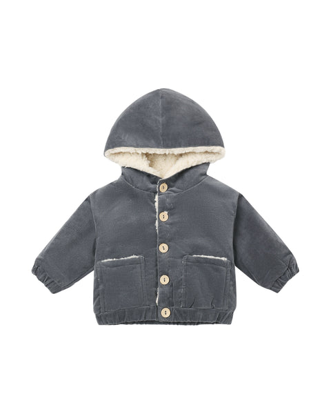 Quincy Mae Midnight Corduroy Hooded Jacket