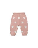 Quincy Mae Heart Pink Knit Sweater + Knit Pant Set