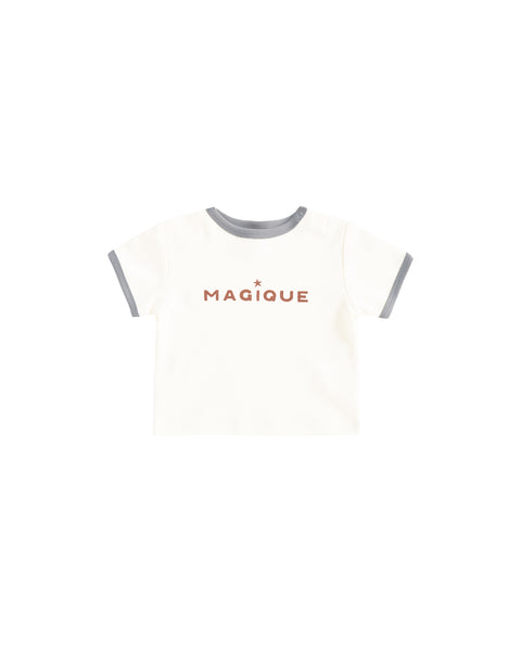 Quincy Mae Ivory Magique Ringer Tee