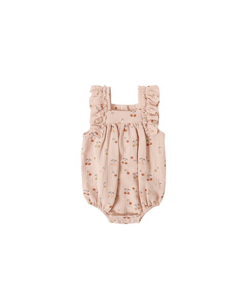 Quincy Mae Blush Cherries Maya Romper