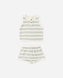 Quincy Mae Sage Stripe Taylor Knit Set