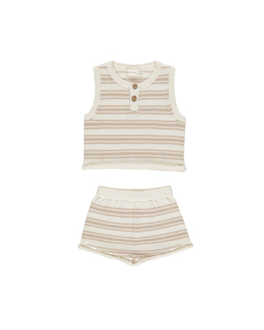 Quincy Mae Oat Stripe Knit Taylor Set