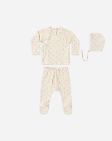 Quincy Mae Natural Mauve Ditsy Take Home Set