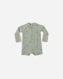 Quincy Mae Sage Palm Long Sleeve Rashguard One-Piece