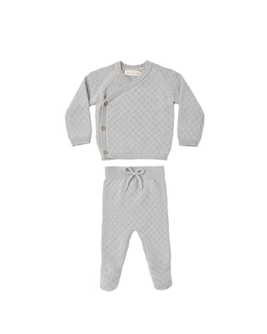 Quincy Mae Cloud Knit Wrap Top + Pant Set