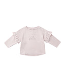 Quincy Mae Lilac Wild Flower Ruffle Tee + Garden Drawstring Pant Set