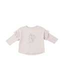 Quincy Mae Lilac Fleur Ruffle Tee + Floret Drawstring Pant Set