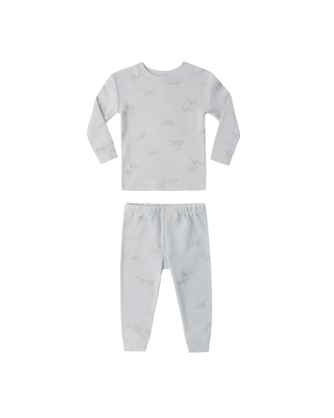 Quincy Mae Sky Airplane Jersey Pajama Set