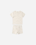 Quincy Mae Natural Bunnies Summer Pajama Set