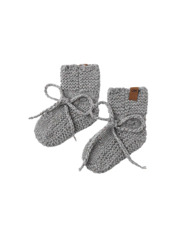 Quincy Mae Heathered Slate Knit Booties