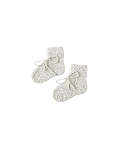 Quincy Mae Heathered Blue Knit Booties