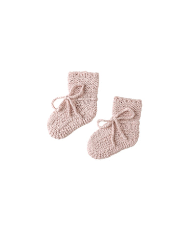 Quincy Mae Rose Speckle Knit Booties