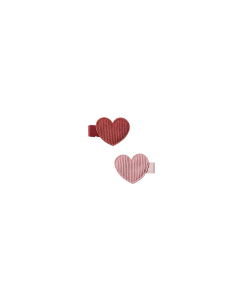 Quincy Mae Red & Pink Heart Clip Set