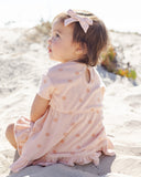 Quincy Mae Melon Polka Dot Terry Dress