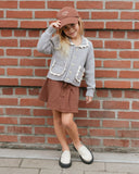 Rylee & Cru Dusty Blue Collared Cardigan