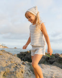 Rylee & Cru Light Blue Stripe Crochet Tank Set