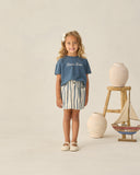 Rylee & Cru Natural Navy Stripe Denim Mini Skirt