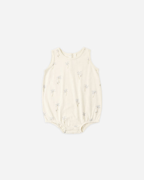 Rylee & Cru Natural Palms Bubble Onesie