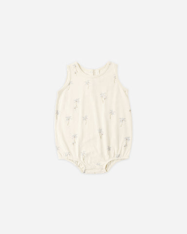 Rylee & Cru Natural Palms Bubble Onesie
