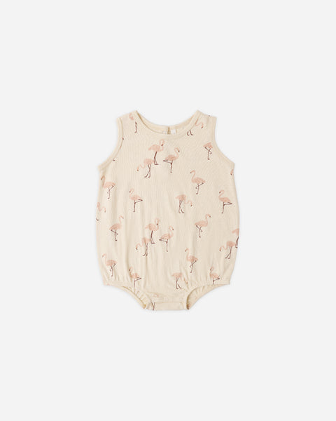 Rylee & Cru Shell Flamingo Bubble Onesie