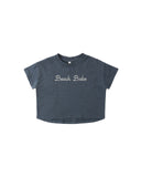 Rylee & Cru Navy Beach Babe Boxy Tee