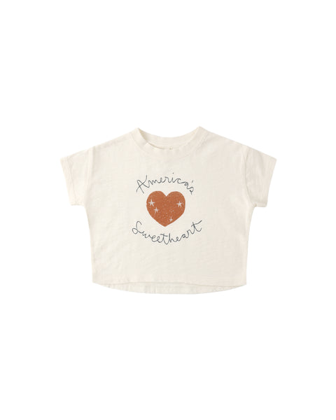 Rylee & Cru Ivory Americas Sweetheart Boxy Tee
