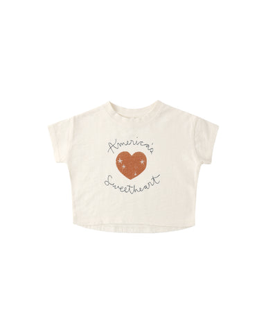 Rylee & Cru Ivory Americas Sweetheart Boxy Tee