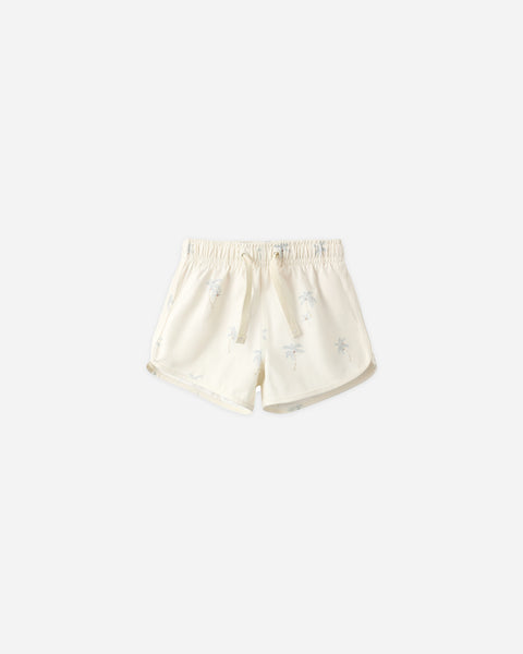 Rylee & Cru Natural Palms Swim Trunk