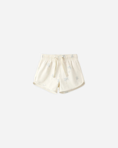 Rylee & Cru Natural Palms Swim Trunk