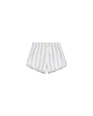 Rylee & Cru Ivory Blue Stripe Swim Trunk