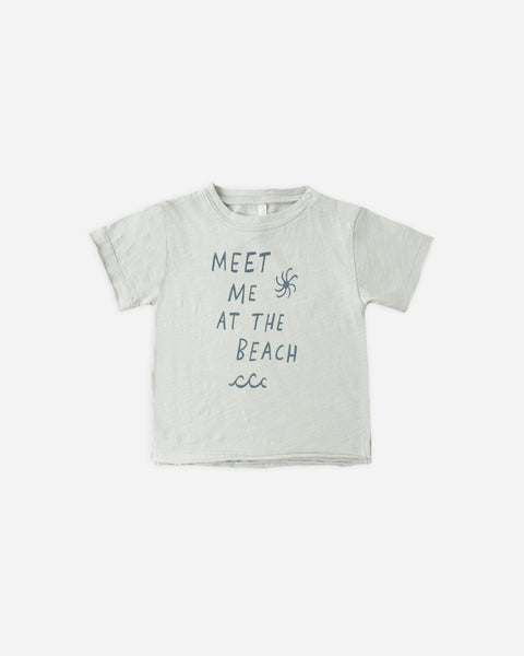 Rylee & Cru Seafoam Meet Me At The Beach Raw Edge Tee