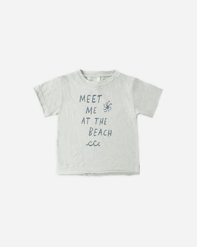 Rylee & Cru Seafoam Meet Me At The Beach Raw Edge Tee