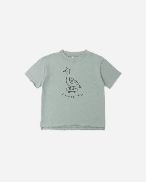 Rylee & Cru Green Cruising Raw Edge Tee
