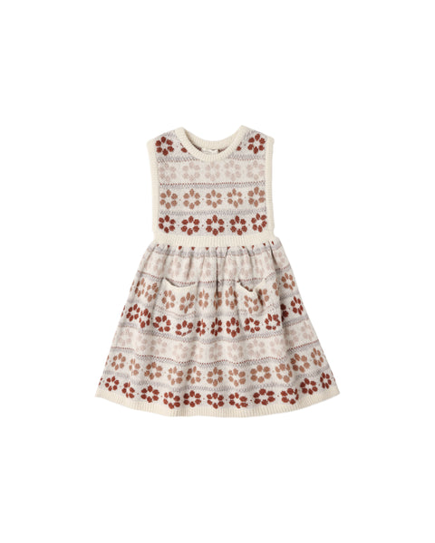 Rylee & Cru Natural Flower Fair Isle Violette Sweater Dress