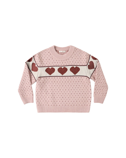 Rylee & Cru Blush Hearts Reagan Sweater