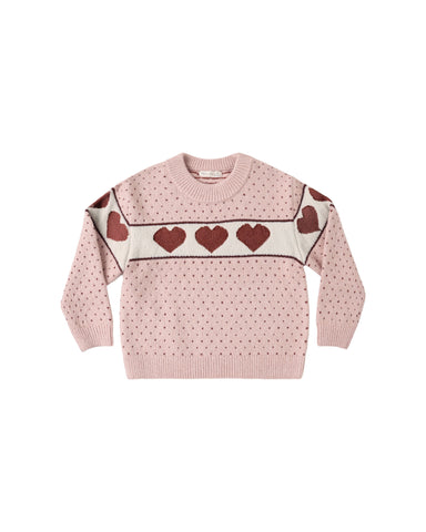 Rylee & Cru Blush Hearts Reagan Sweater