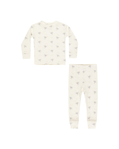 Rylee & Cru Ivory Hannukah Organic Pajama Set